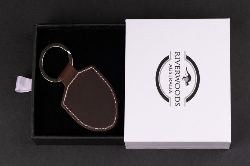 Retro Vintage Leather Key Ring – Dark Brown