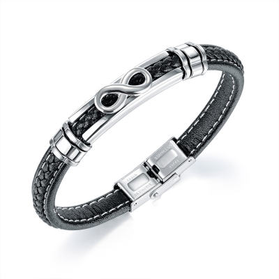 Infinity Leather Bracelet