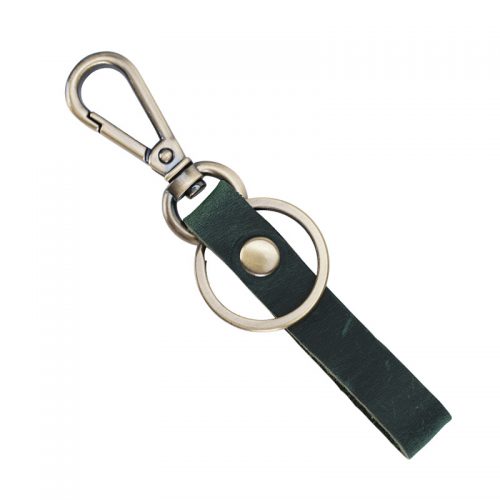 Leather Key Ring – Green