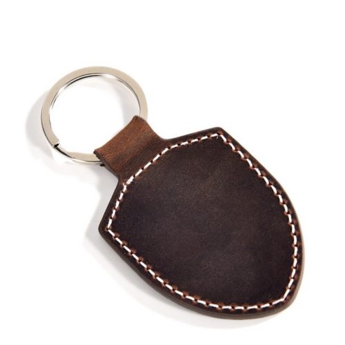 Retro Vintage Leather Key Ring – Dark Brown