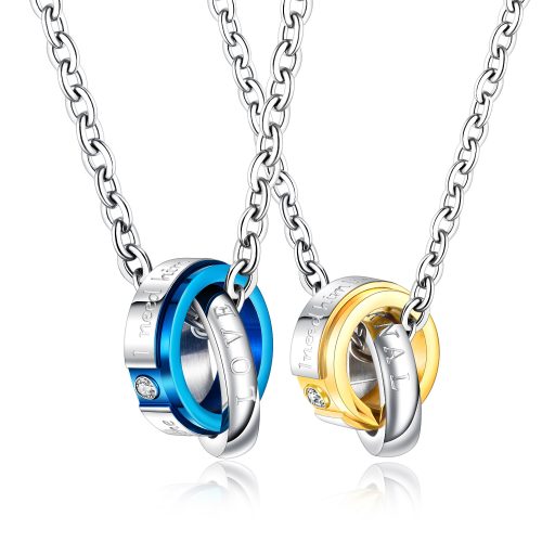 Zirconia Couples Necklace