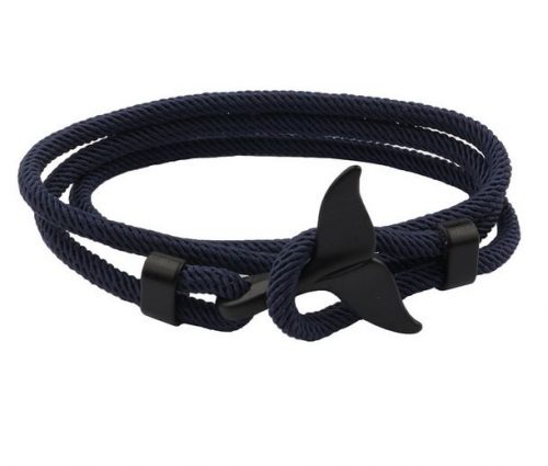 Whale Tail Bracelet – Dark Blue